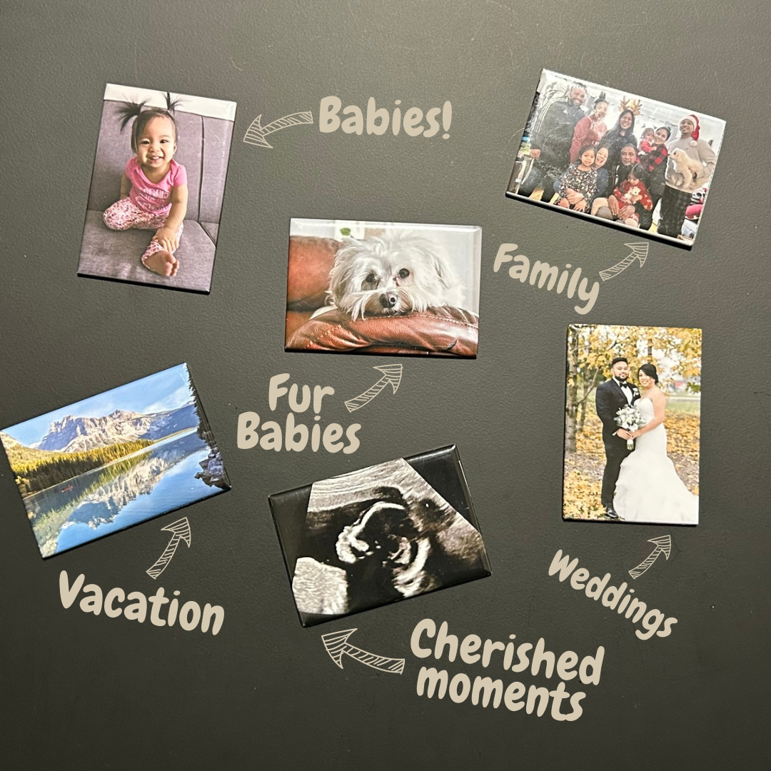 Custom Rectangle Photo Magnets Sets